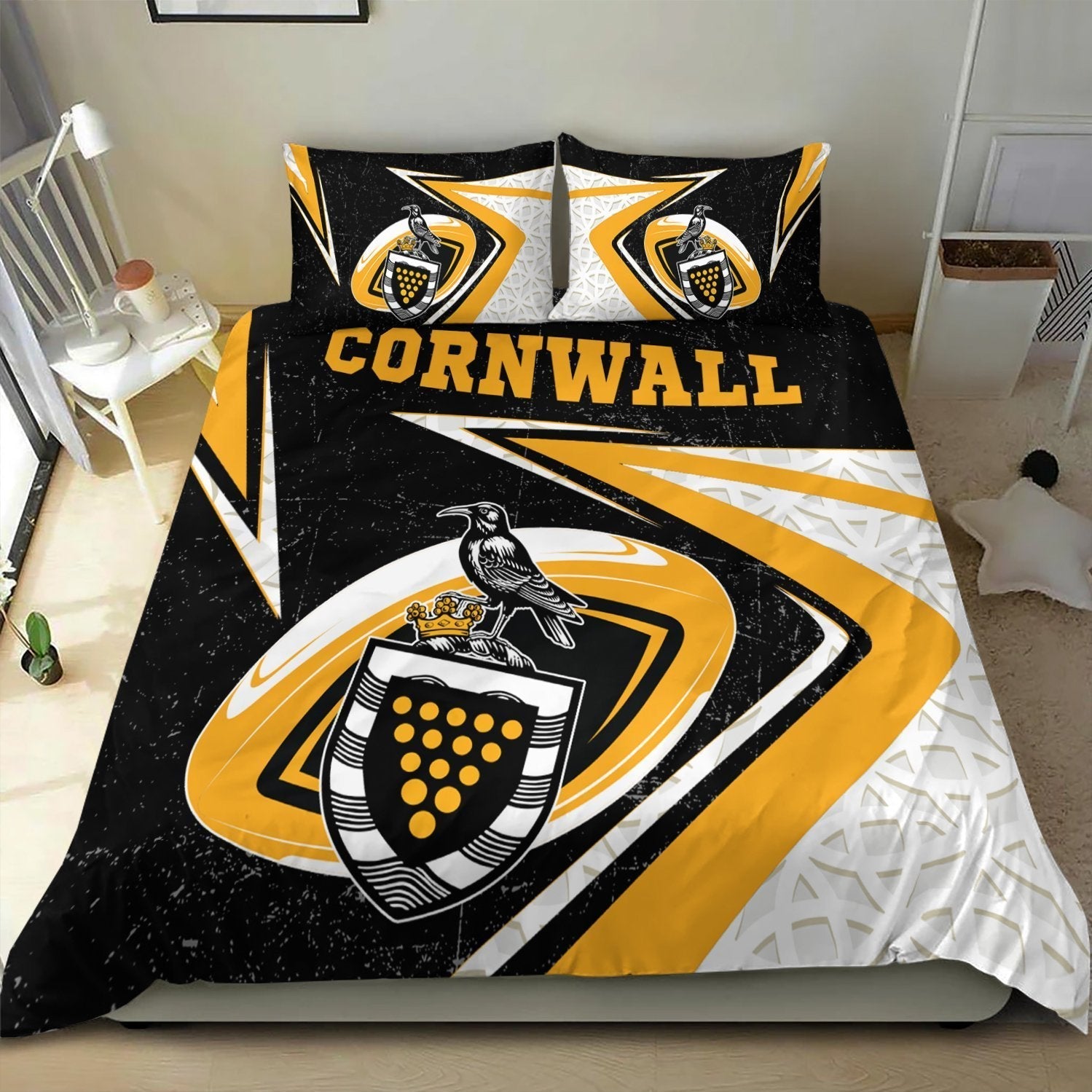 Cornwall Rugby Bedding Set - Celtic Cornwall Rugby Ball - Vibe Hoodie Shop