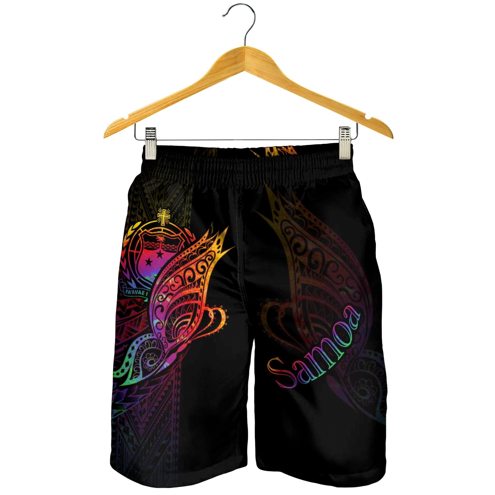 Samoa Men's Shorts - Butterfly Polynesian Style - Vibe Hoodie Shop