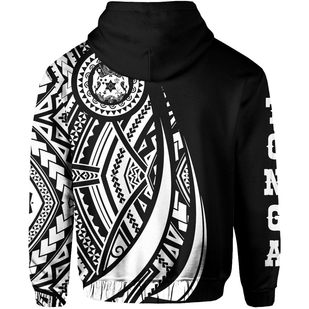 Hoodie Tonga Polynesian Coat Of Arms White - Vibe Hoodie Shop