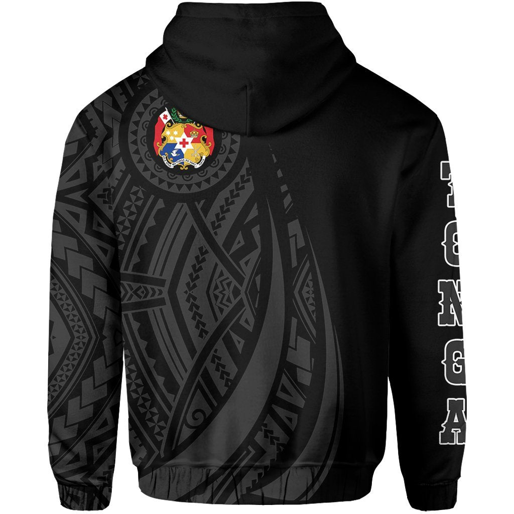 Hoodie Tonga Polynesian Coat Of Arms Grey Ver 2.0 - Vibe Hoodie Shop