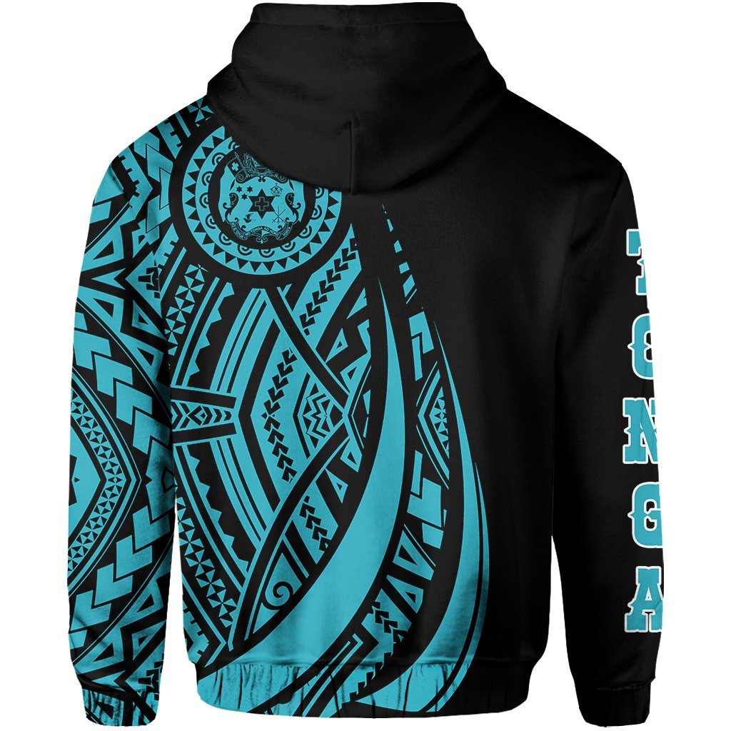 Hoodie Tonga Polynesian Coat Of Arms Blue - Vibe Hoodie Shop