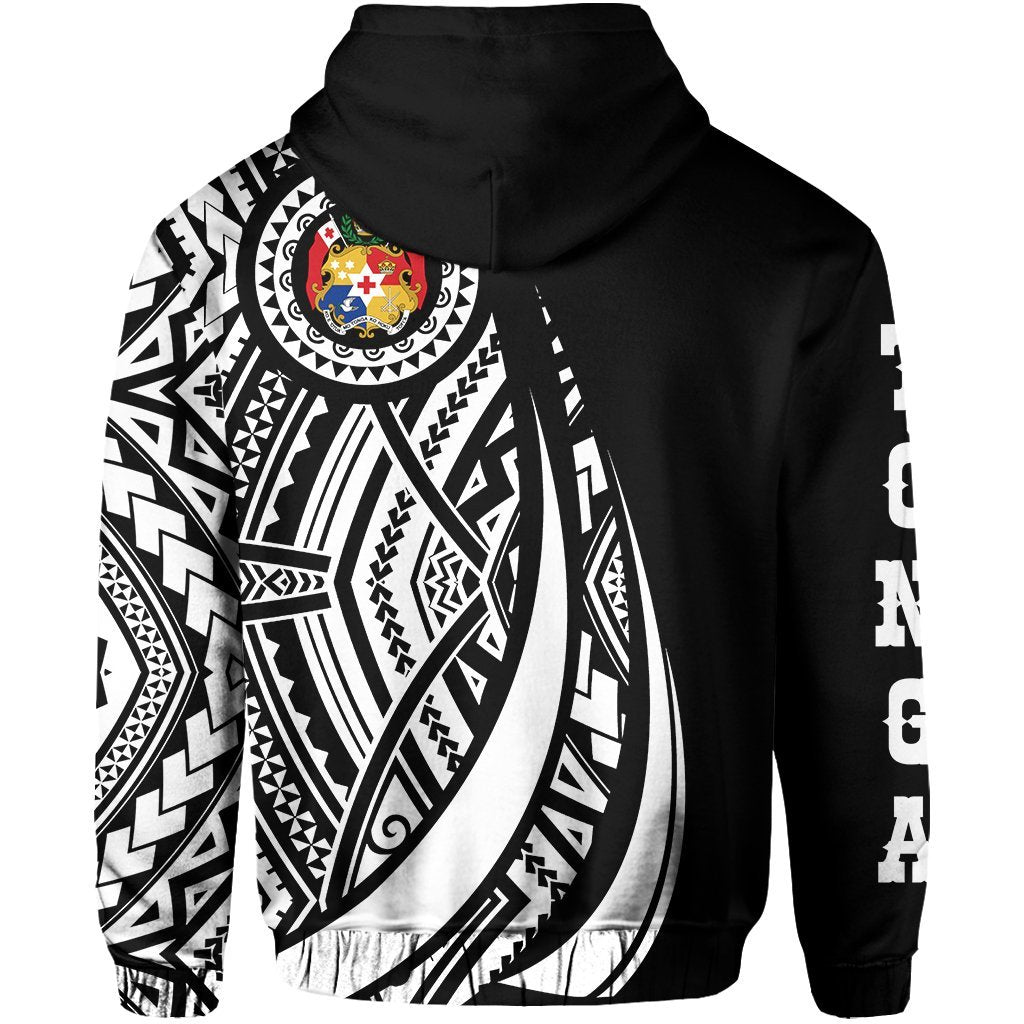 Hoodie Tonga Polynesian Coat Of Arms White Ver 2.0 - Vibe Hoodie Shop