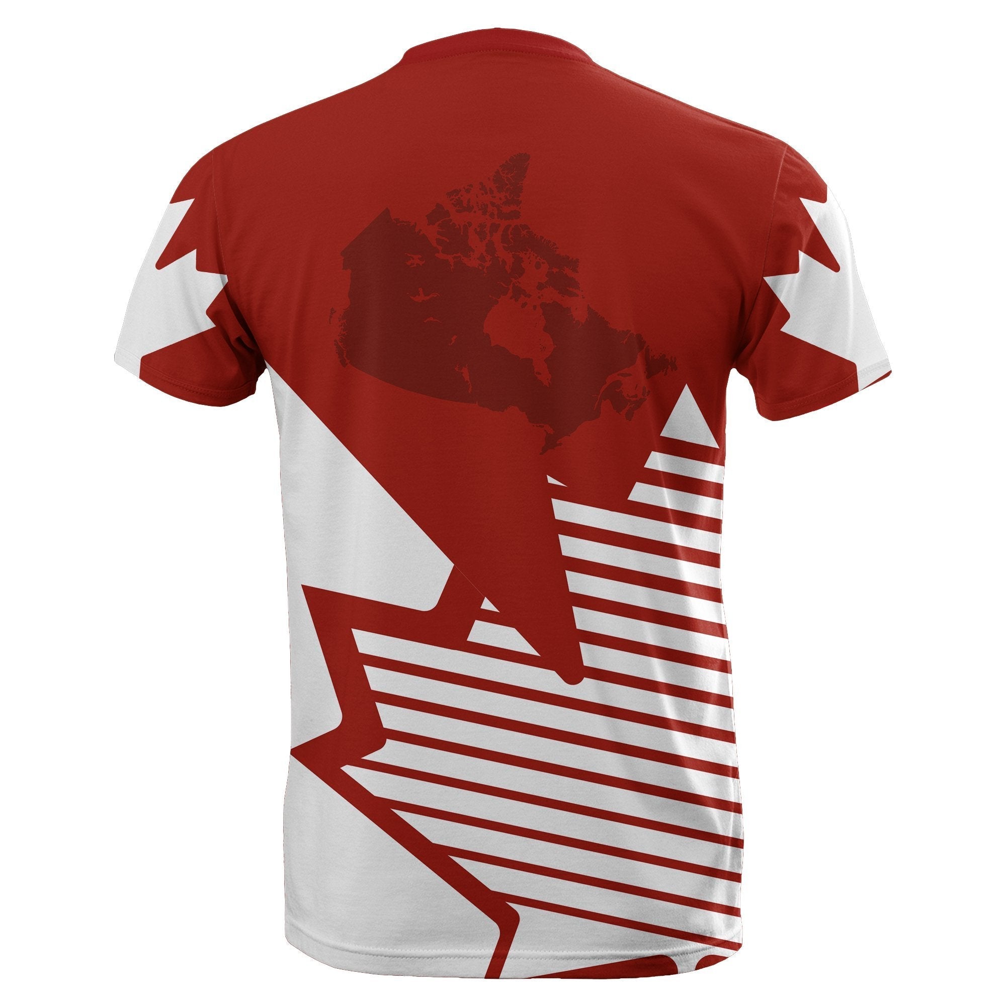 Canada Maple Leaf T shirt Sport Line Red - Vibe Hoodie Shop