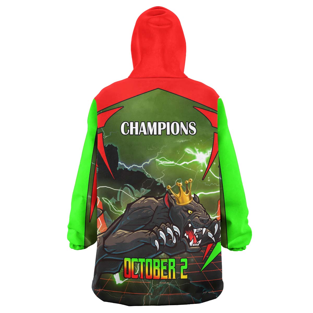 Panthers Rugby Snug Hoodie - Custom Final Series Champions Panthers Rugby League Personalised Wearable Blanket Hoodie - Vibe Hoodie Shop