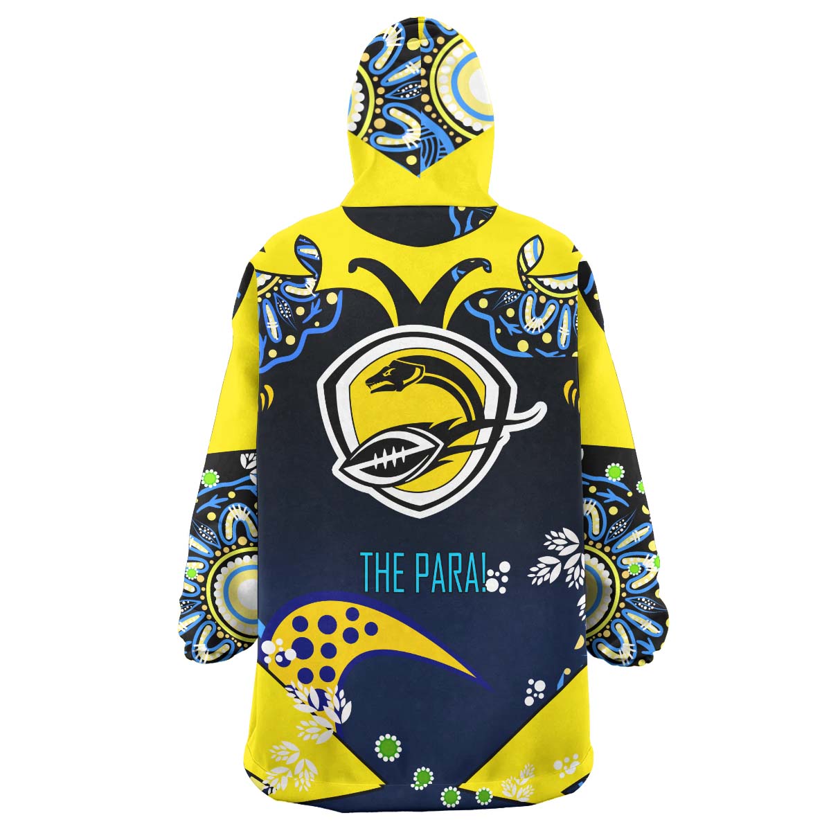 Eels Rugby Snug Hoodie - Custom Personalised Eels "All You Got, All The Time" Aboriginal Player And Number Wearable Blanket Hoodie - Vibe Hoodie Shop