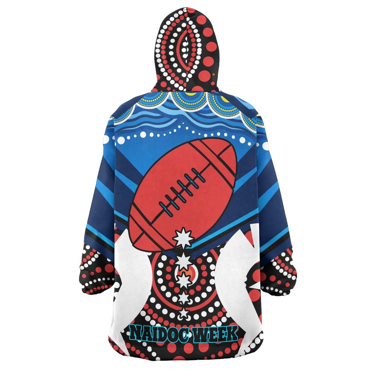 Rebels Rugby Naidoc Week Snug Hoodie - Custom Rebels with Aboriginal and Torres Strait Celebrate Naidoc Week Wearable Blanket Hoodie RLT14 - Vibe Hoodie Shop