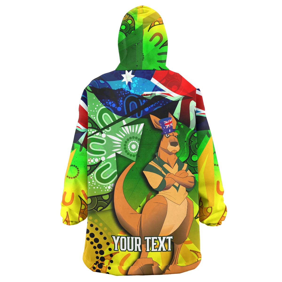 Wallabies Rugby Snug Hoodie - Custom Australia National Rugby Championship "Welcome Back Wally" Aboriginal Wearable Blanket Hoodie - Vibe Hoodie Shop