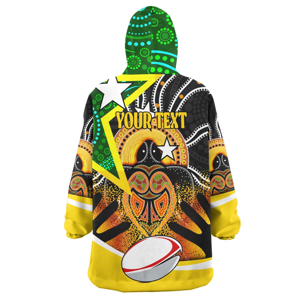 Kangaroos Rugby Snug Hoodie - Custom Kangraroo Australian Rugby League GO THE ROOS! Indigenous Wearable Blanket Hoodie - Vibe Hoodie Shop