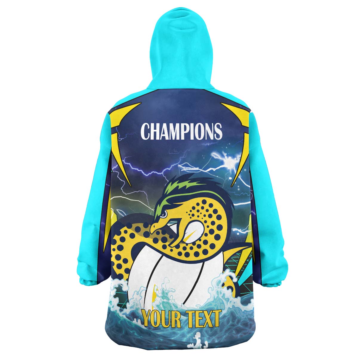 Eels Rugby Snug Hoodie - Custom Final Series Champions Eels Rugby League Player And Number Wearable Blanket Hoodie - Vibe Hoodie Shop