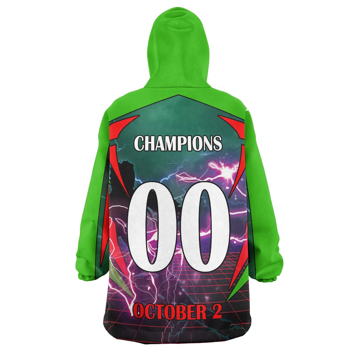 Rabbitohs Rugby Snug Hoodie - Custom Final Series Champions Rabbitohs Rugby League Player And Number Wearable Blanket Hoodie - Vibe Hoodie Shop