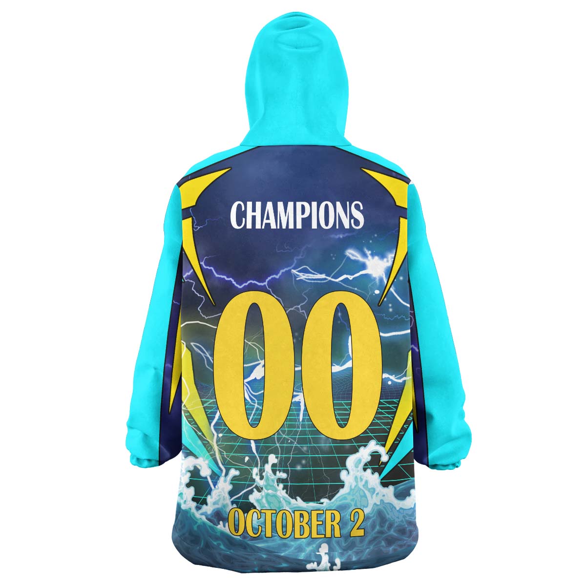 Eels Rugby Snug Hoodie - Custom Final Series Champions Eels Rugby League Player And Number Wearable Blanket Hoodie - Vibe Hoodie Shop