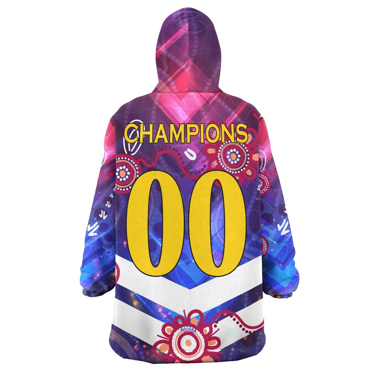 Sea Eagles Rugby Snug Hoodie - Custom Sea Eagles Champions with Aboriginal Abstract Dot Painting Player And Number Wearable Blanket Hoodie RLT14 - Vibe Hoodie Shop
