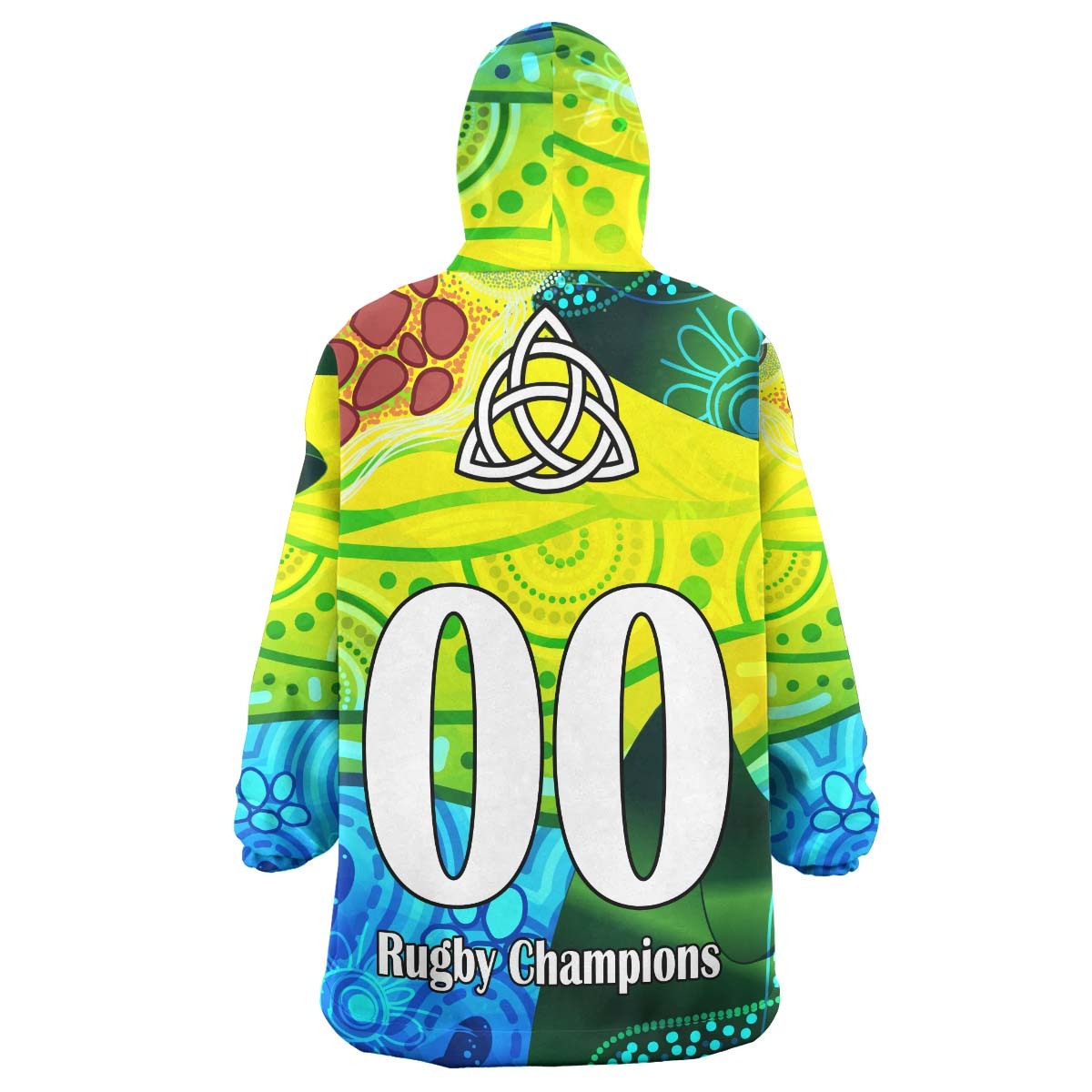 Raiders Rugby Snug Hoodie - Custom Vikings Pride with Aboriginal Dot Painting Style Player And Number Wearable Blanket Hoodie RLT14 - Vibe Hoodie Shop