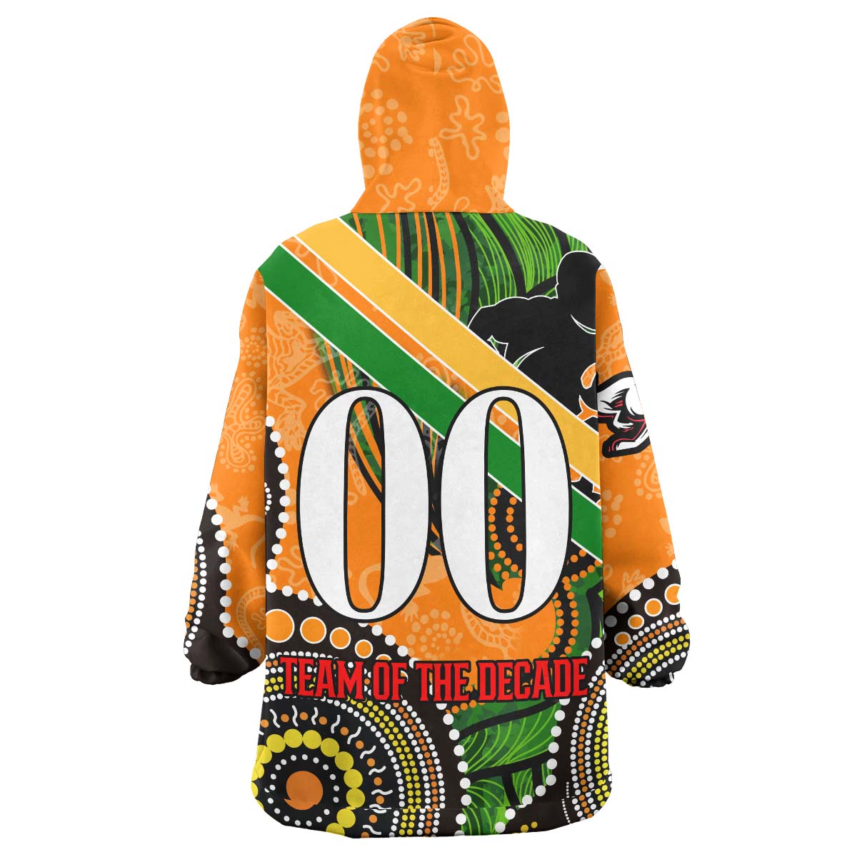 Wallabies Rugby Snug Hoodie - Custom Australia National Rugby Championship with Aboriginal Culture Player And Number Wearable Blanket Hoodie - Vibe Hoodie Shop