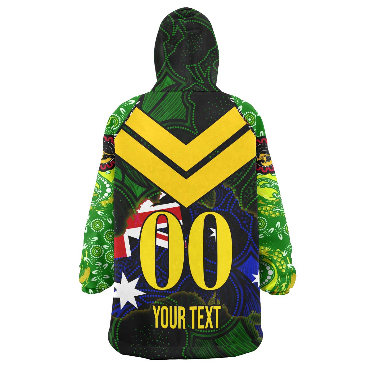 Kangaroos Rugby Snug Hoodie - Custom Kangaroo National Rugby League Indigenous Dreamtime Wearable Blanket Hoodie - Vibe Hoodie Shop