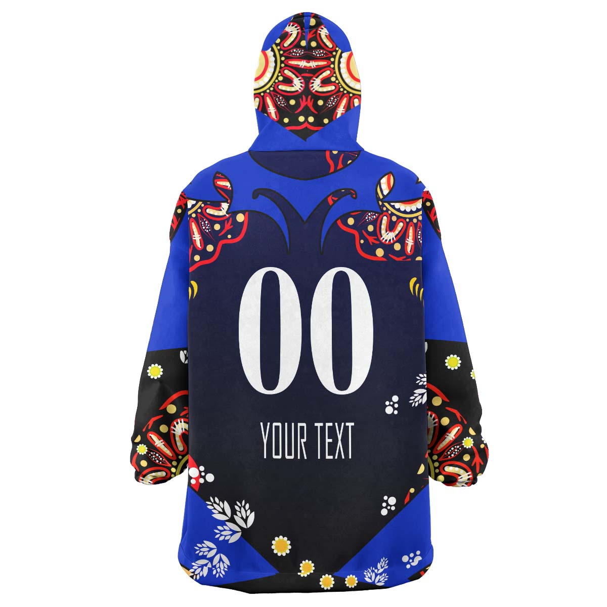 Roosters Rugby Snug Hoodie - Custom Personalised Roosters "Easts To The Championship" Aboriginal Player And Number Hoodie - Vibe Hoodie Shop