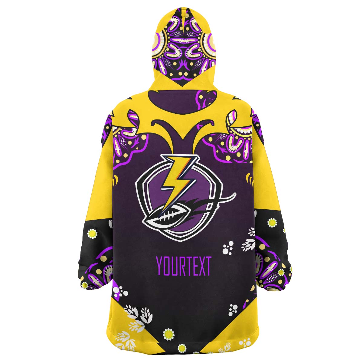 Storm Rugby Snug Hoodie - Custom Personalised We Are The Storm with Aboriginal Culture League Rugby Team Wearable Blanket Hoodie - Vibe Hoodie Shop