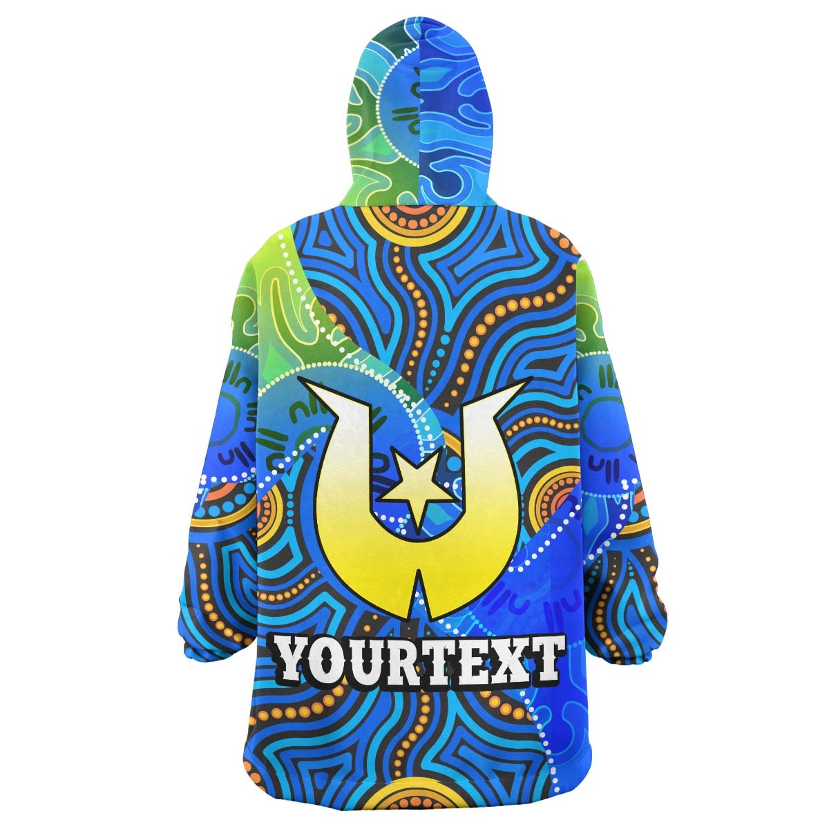 Titans Rugby Snug Hoodie - Custom Titans Rugby Naidoc Week and Torres Strait Island with Aboriginal Dot Painting Style Wearable Blanket Hoodie RLT14 - Vibe Hoodie Shop