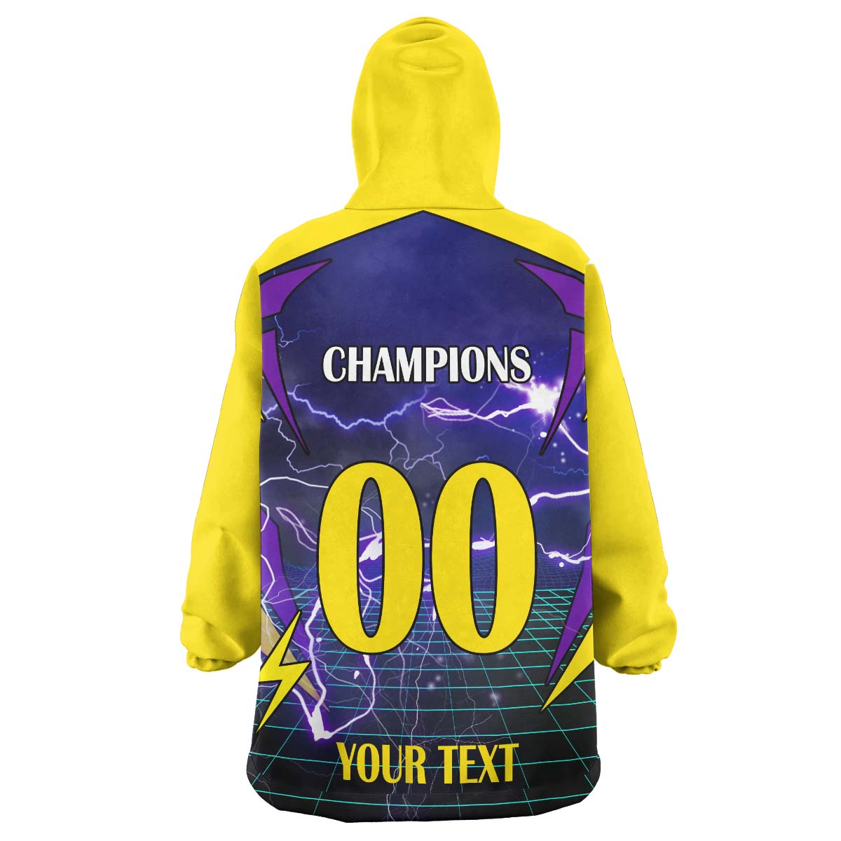 Storm Rugby Snug Hoodie - Custom Final Series Champions Storm Rugby League Player And Number Wearable Blanket Hoodie - Vibe Hoodie Shop
