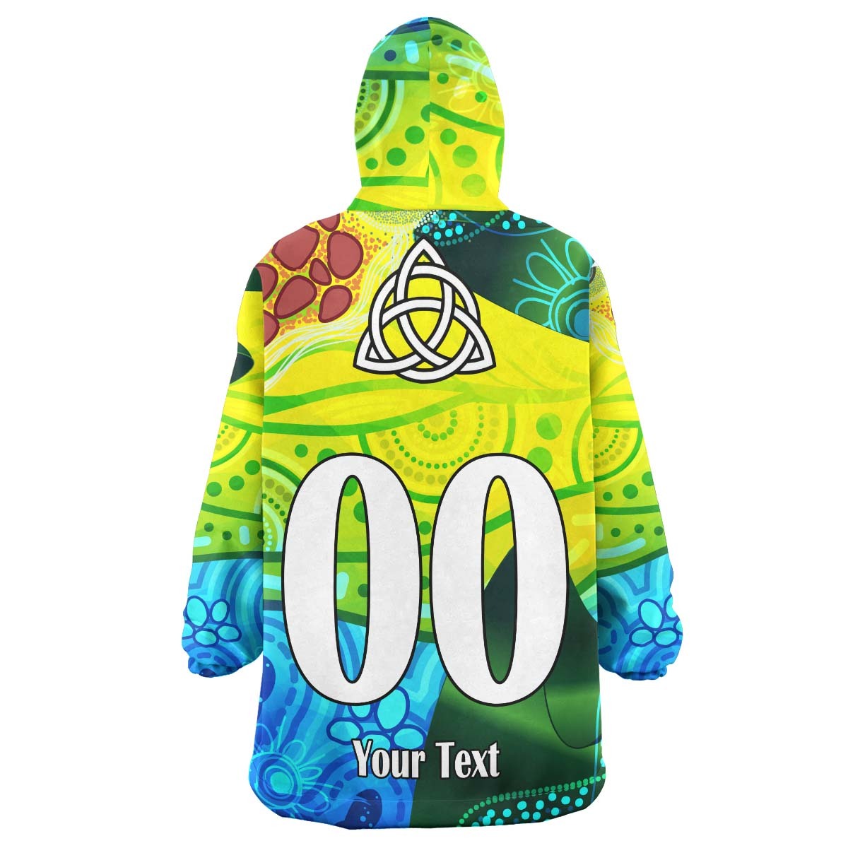 Raiders Rugby Snug Hoodie - Custom Vikings Pride with Aboriginal Dot Painting Style Player And Number Wearable Blanket Hoodie RLT14 - Vibe Hoodie Shop