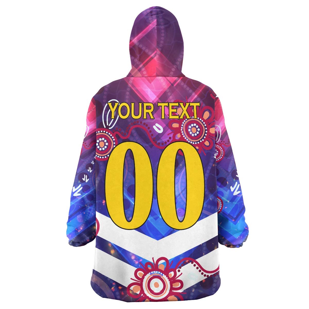 Sea Eagles Rugby Snug Hoodie - Custom Sea Eagles Champions with Aboriginal Abstract Dot Painting Player And Number Wearable Blanket Hoodie RLT14 - Vibe Hoodie Shop