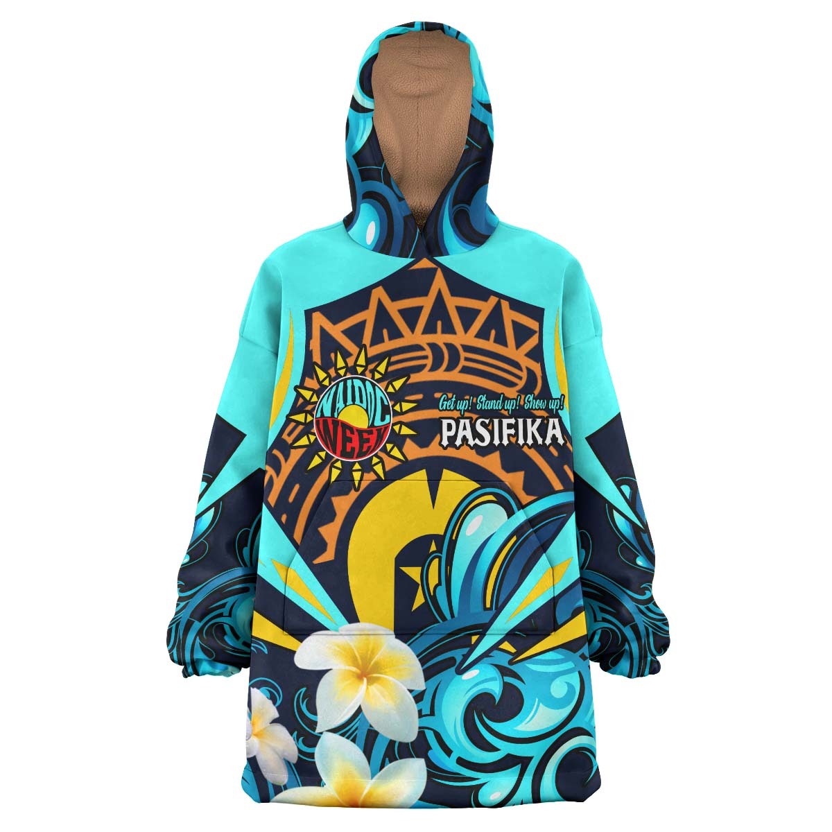 Pasifika Naidoc Week Snug Hoodie - Pasifika Celebrate Naidoc Week with Polynesian and Plumeria Flower Wearable Blanket Hoodie RLT14 - Vibe Hoodie Shop