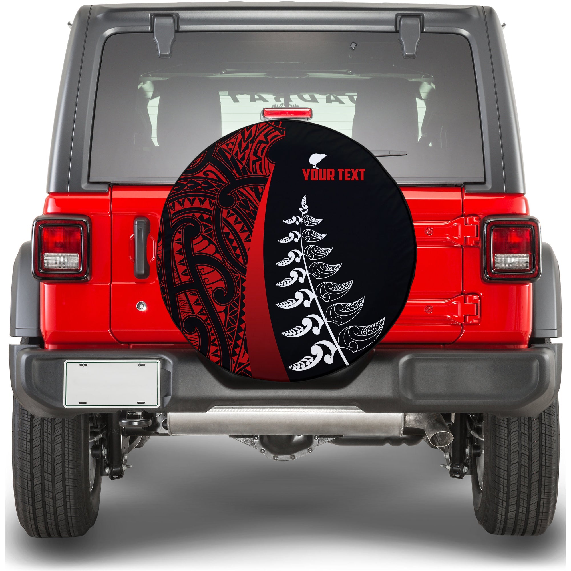 (Custom Personalised) New Zealand Silver Fern Rugby Spare Tire Cover Maori Pattern - Vibe Hoodie Shop