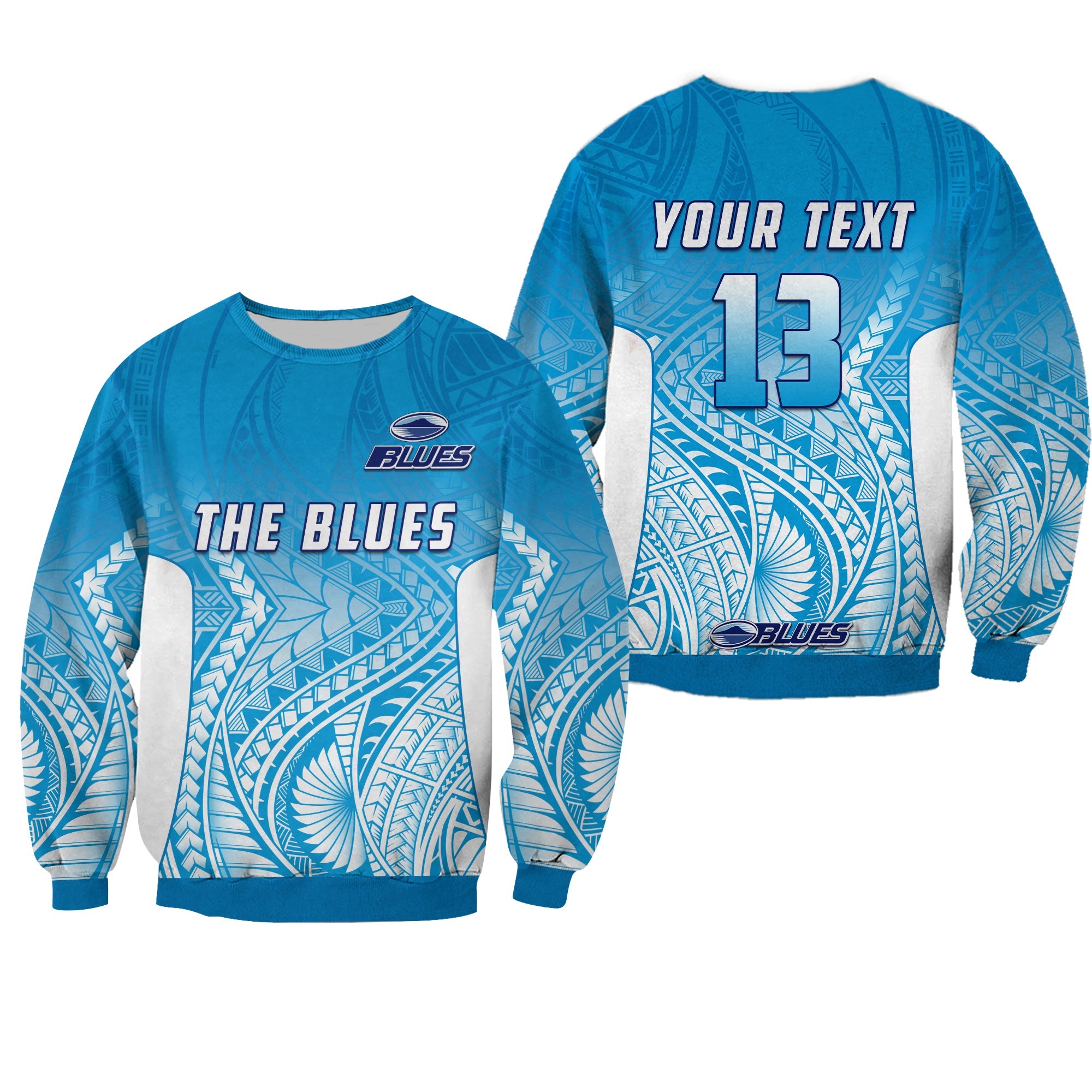 (Custom Text and Number) Blues Sweatshirt Super Rugby New Zealand - Vibe Hoodie Shop