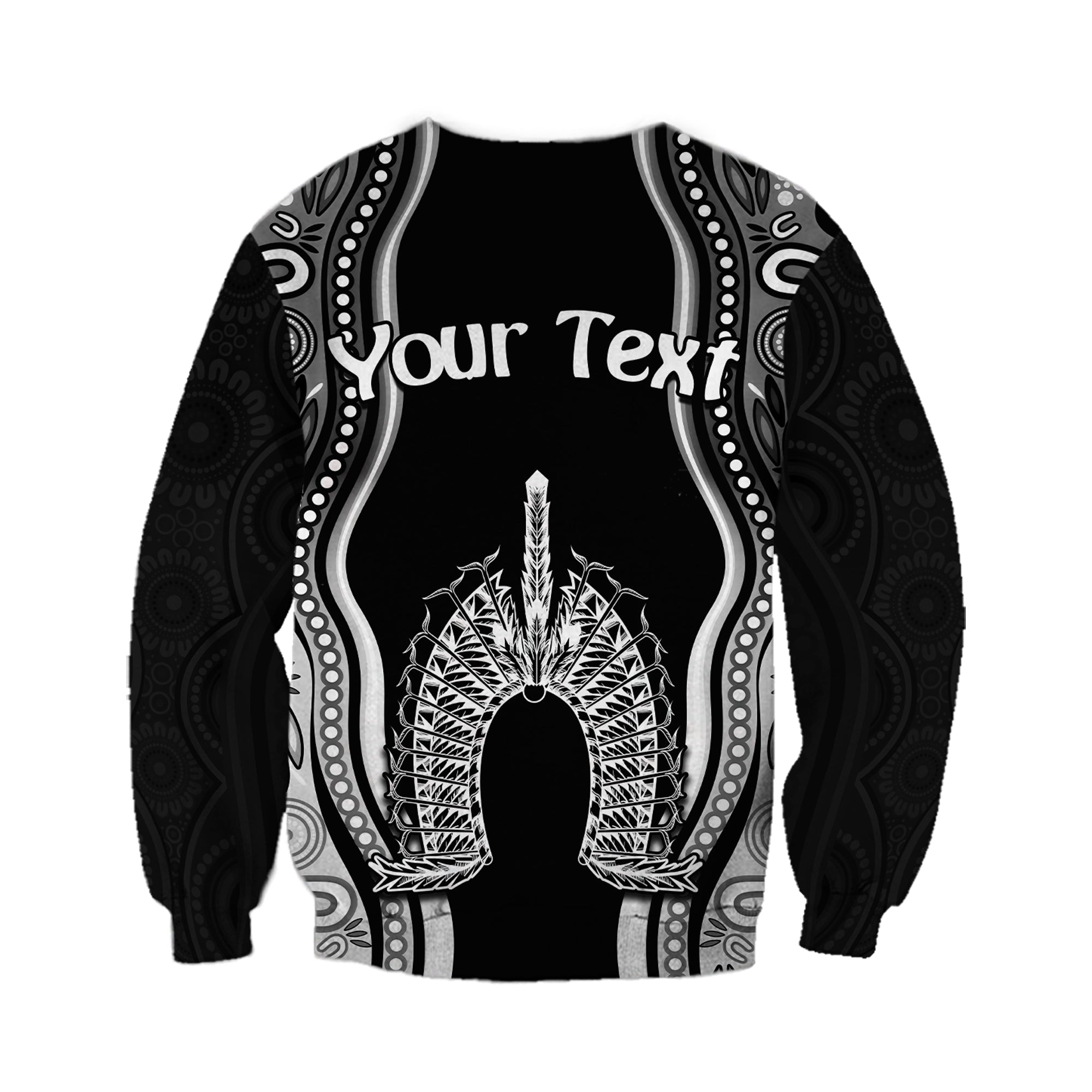 (Custom Personalised) Torres Strait Islands Sweatshirt The Dhari Mix Aboriginal Turtle Version Black - Vibe Hoodie Shop