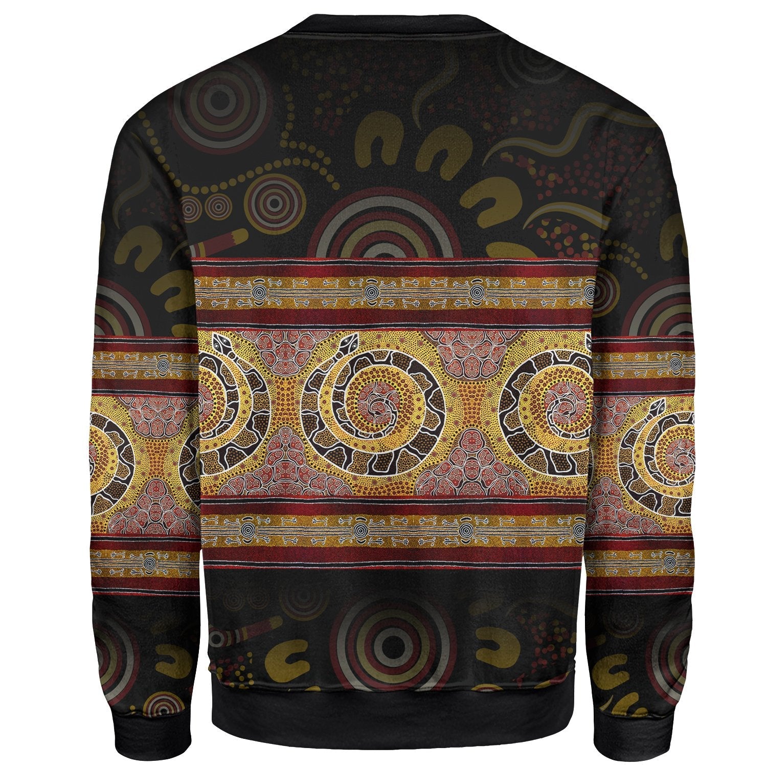 Aboriginal Sweater shirt - Snake Dot Panting Art - Vibe Hoodie Shop