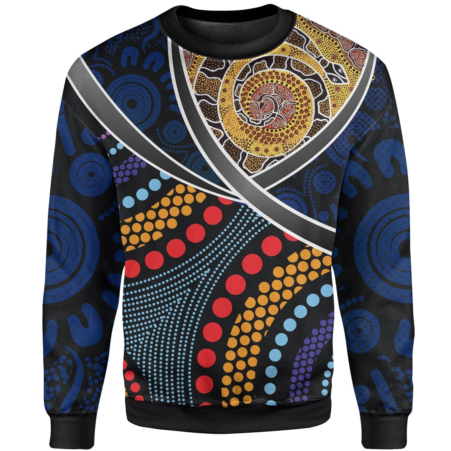 Australia Sweater Shirt - Aboriginal Dot Panting Art With Snake - Vibe Hoodie Shop
