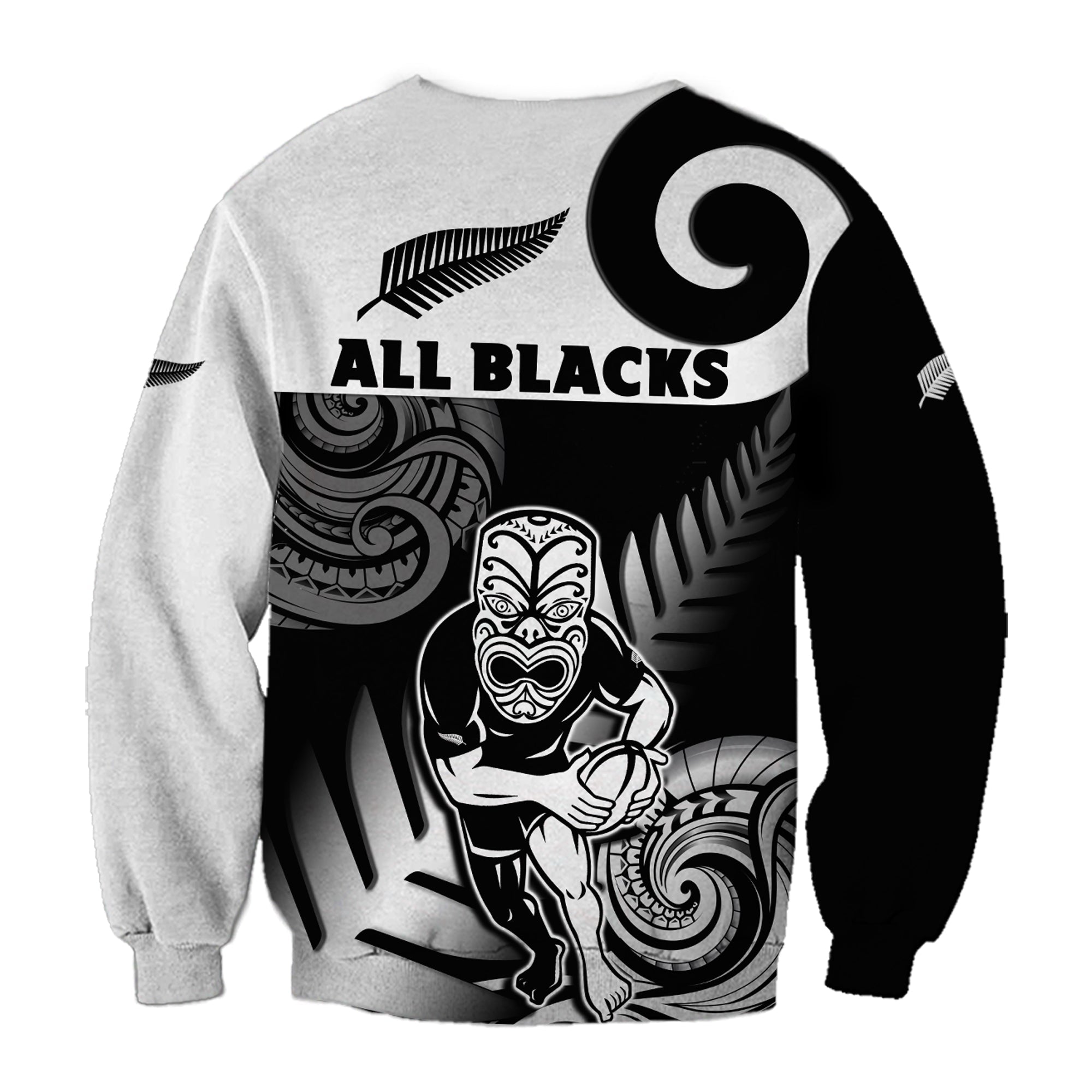 New Zealand Silver Fern Rugby Sweatshirt All Black Maori Koru - Vibe Hoodie Shop