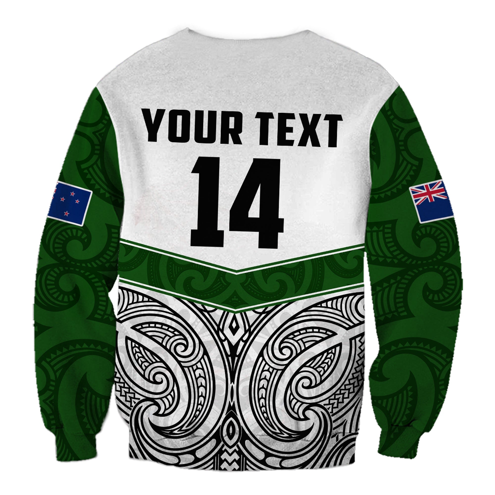 (Custom Text And Number) New Zealand Silver Fern Rugby Sweatshirt Maori Pacific - Vibe Hoodie Shop