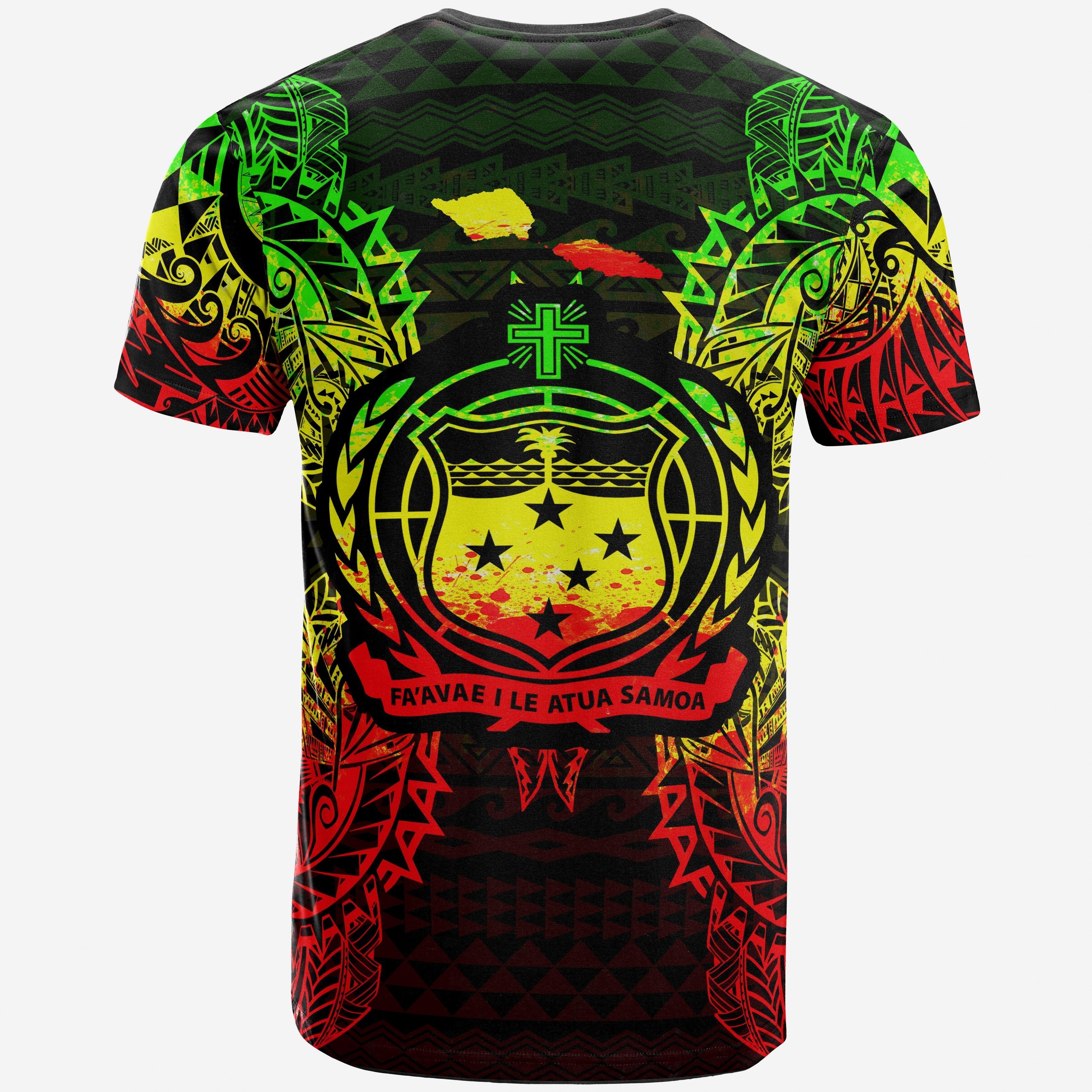 Vibe Hoodie Samoa All T shirt - Samoa Coat Of Arms Map Polynesian Tattoo Reggae - Vibe Hoodie Shop