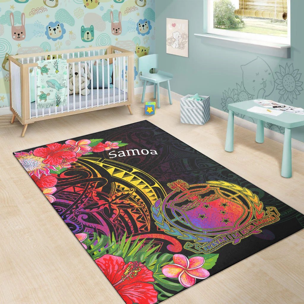 Samoa Area Rug - Tropical Hippie Style - Vibe Hoodie Shop