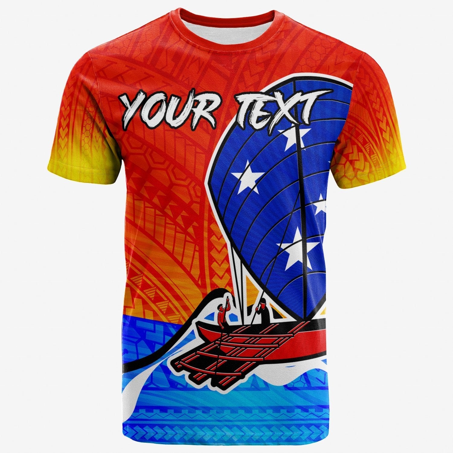 Vibe Hoodie Samoa Custom Personalised T shirt - Polynesian Samoa Boat - Vibe Hoodie Shop