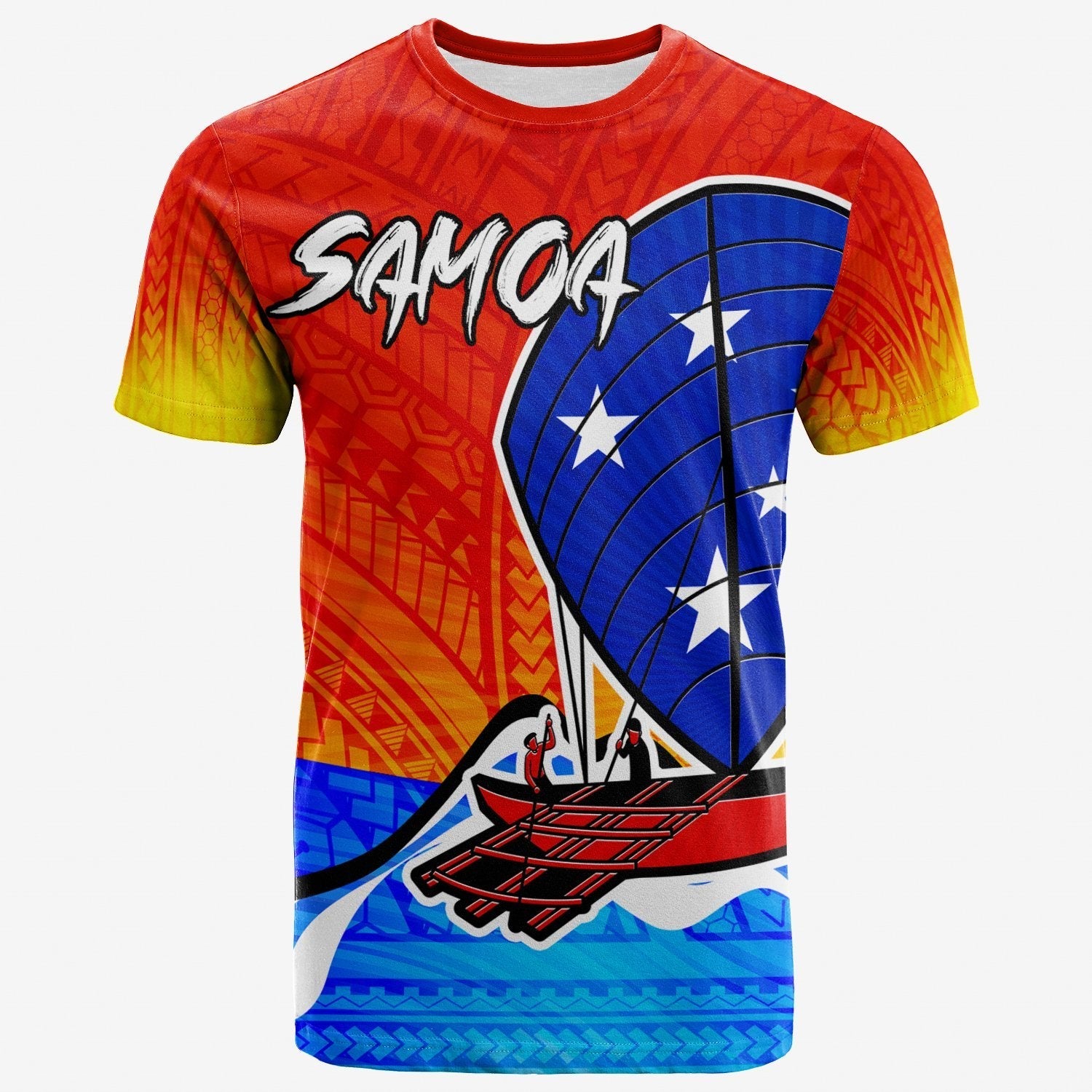 Vibe Hoodie Samoa T shirt - Polynesian Samoa Boat - Vibe Hoodie Shop