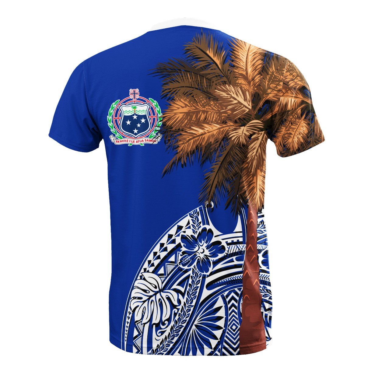 Vibe Hoodie Samoa All T shirt - Polynesian Palm Tree Flag - Vibe Hoodie Shop