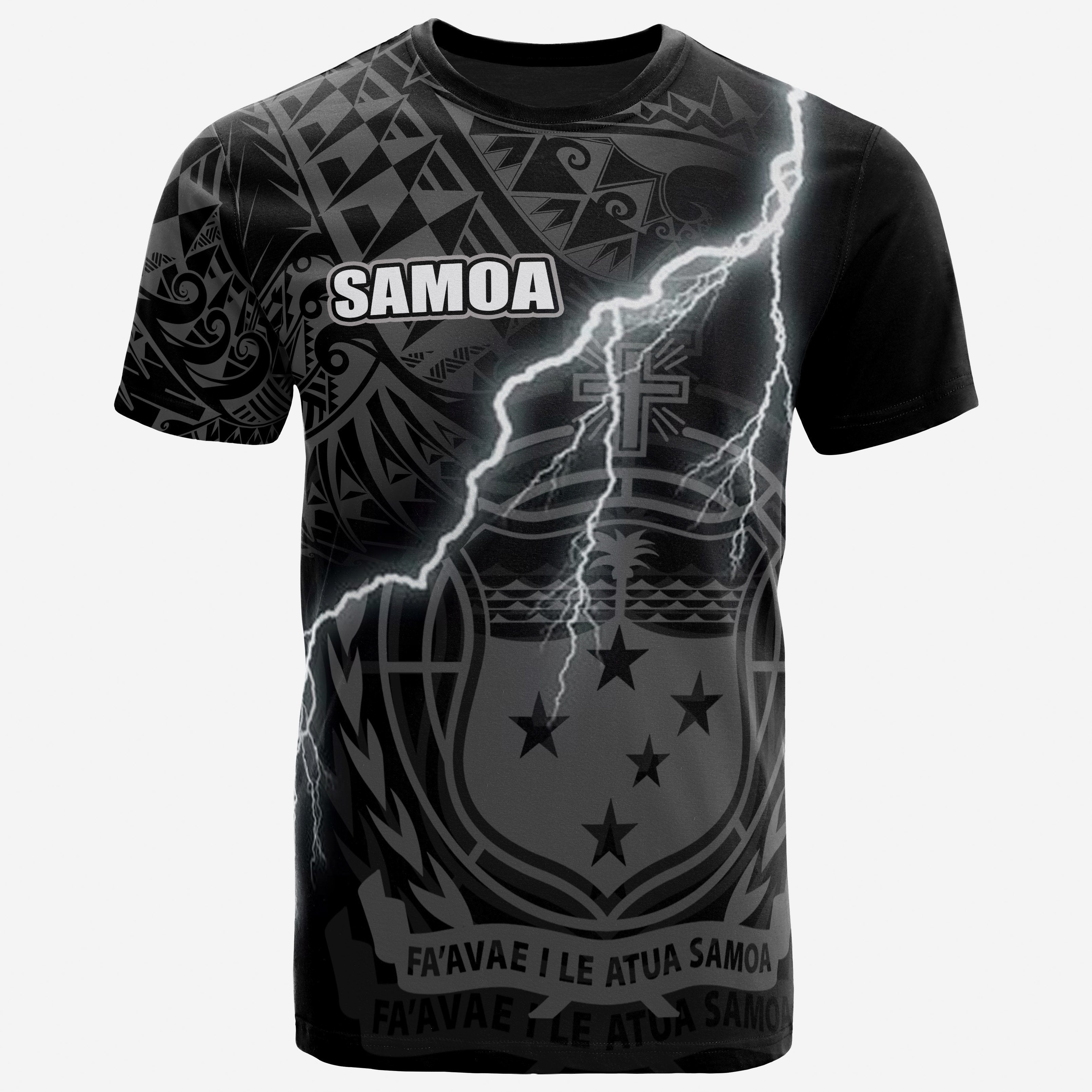 Vibe Hoodie Samoa T shirt - Samoa Coat Of Arms Lighting Thunder - Vibe Hoodie Shop