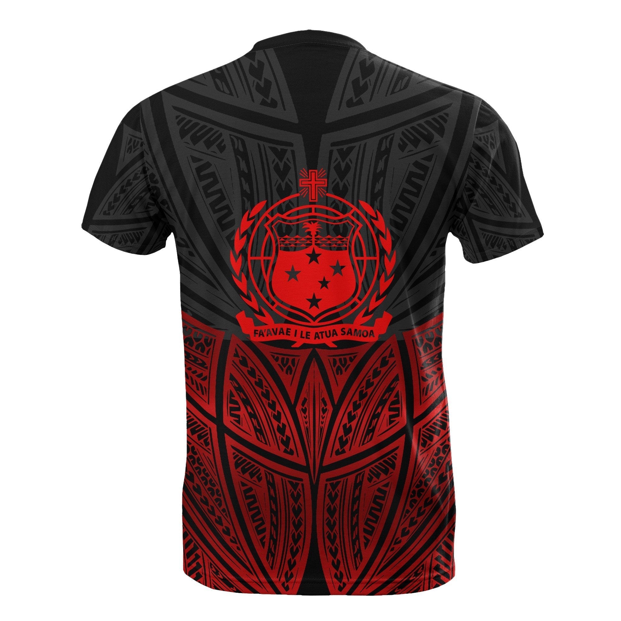 Vibe Hoodie Samoa Polynesian T shirt Red Black Pride Map And Seal - Vibe Hoodie Shop