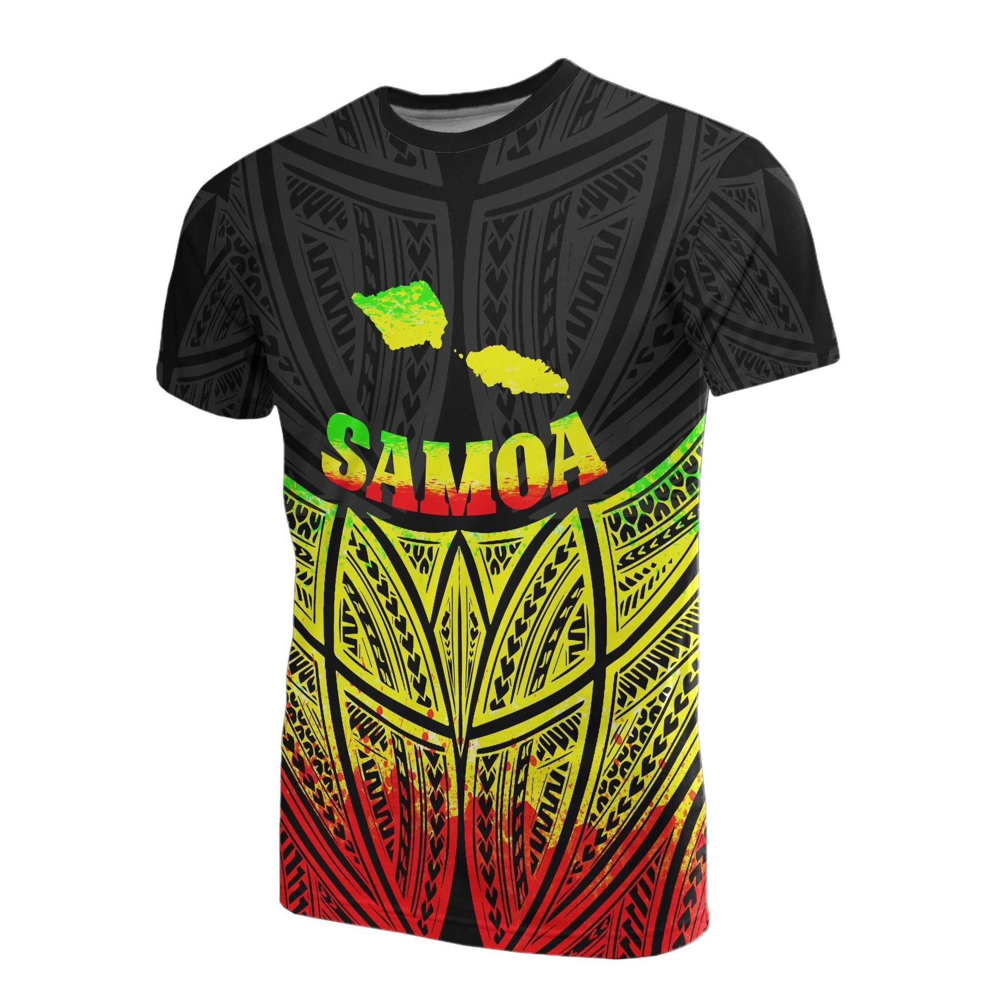 Vibe Hoodie Samoa Polynesian T shirt Reggae Pride Map And Seal - Vibe Hoodie Shop
