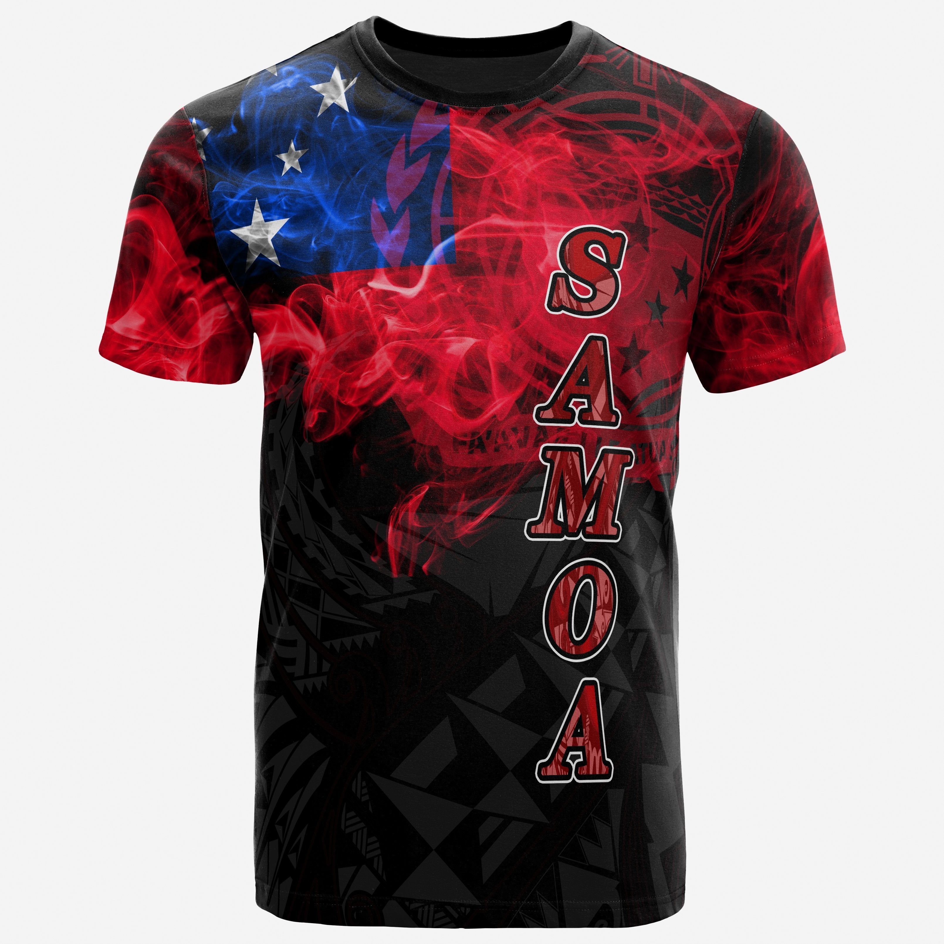 Vibe Hoodie Samoa Polynesian T shirt - Samoa Coat Of Arms Smoking Style - Vibe Hoodie Shop