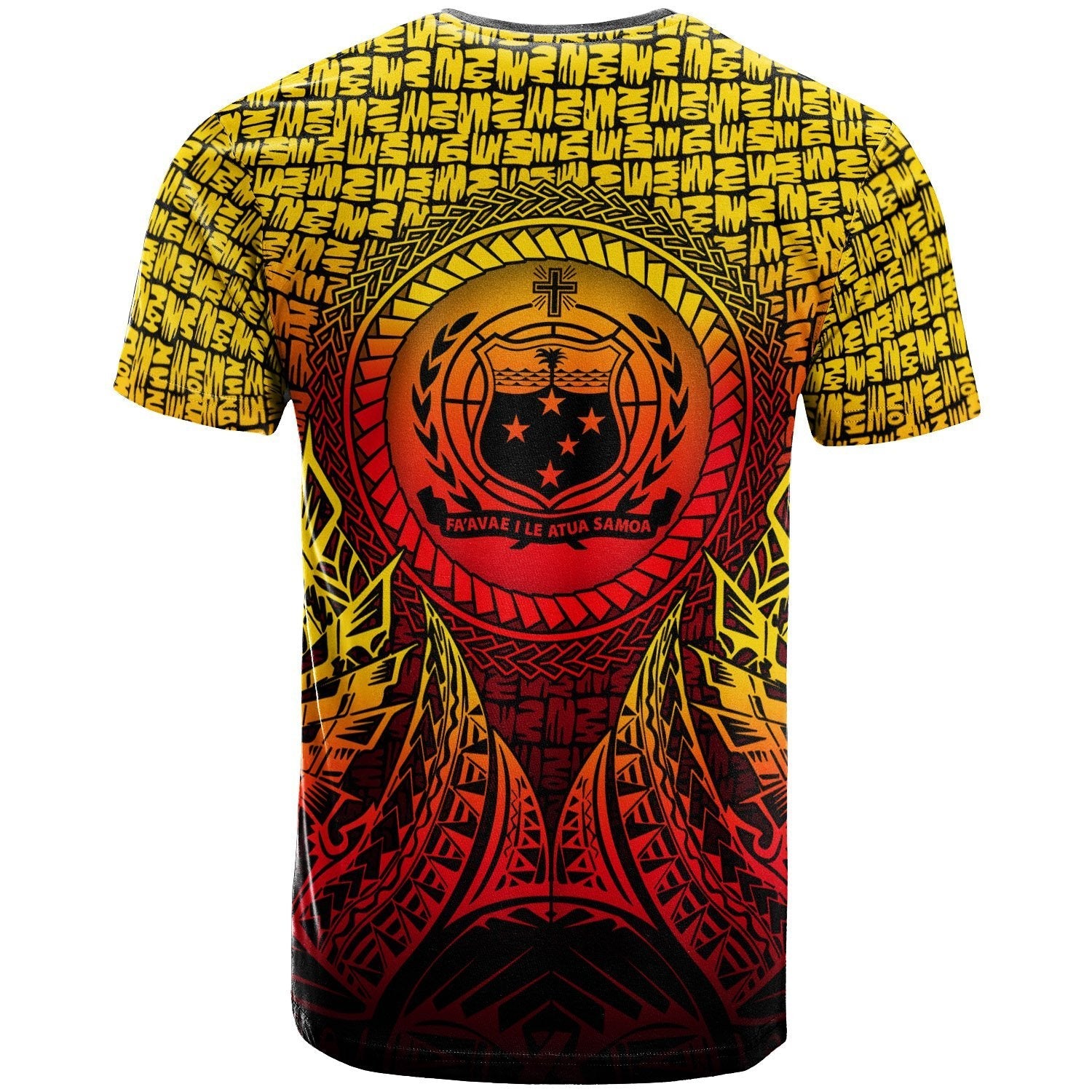 Vibe Hoodie Samoa T shirt - Circle Pattern Yellow - Vibe Hoodie Shop