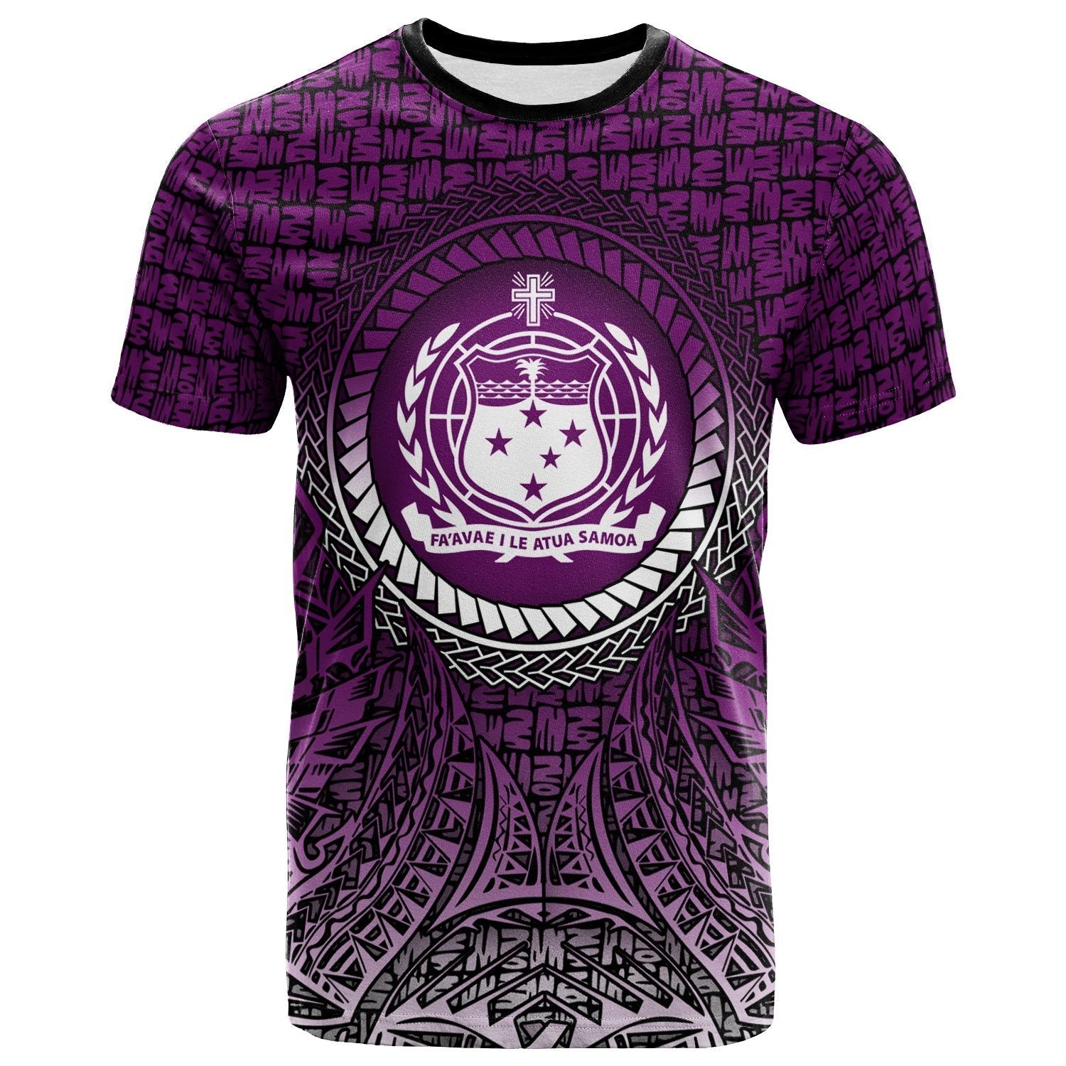 Vibe Hoodie Samoa T shirt - Circle Pattern Purple - Vibe Hoodie Shop