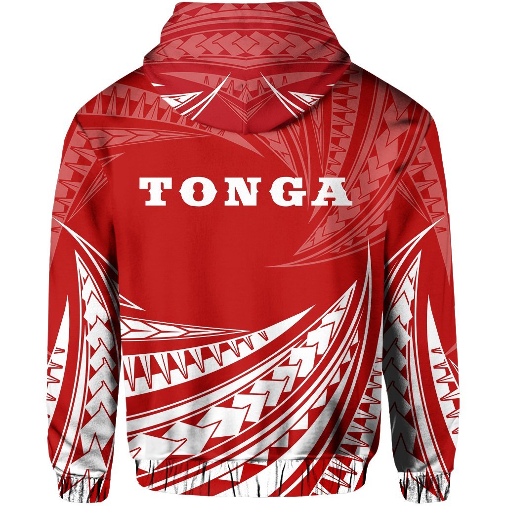 Zip Up Hoodie Tonga Polynesian - Tornado Style - Vibe Hoodie Shop