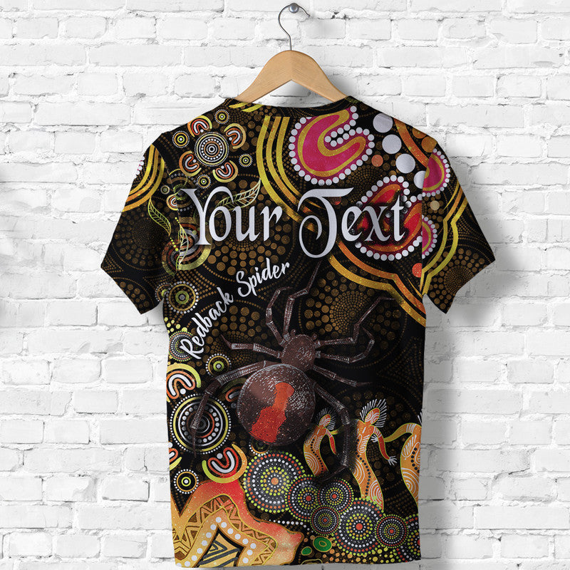 (Custom Personalised) Australian Astrology T Shirt Scorpio Redback Spider Zodiac Aboriginal Vibes - Gold - Vibe Hoodie Shop