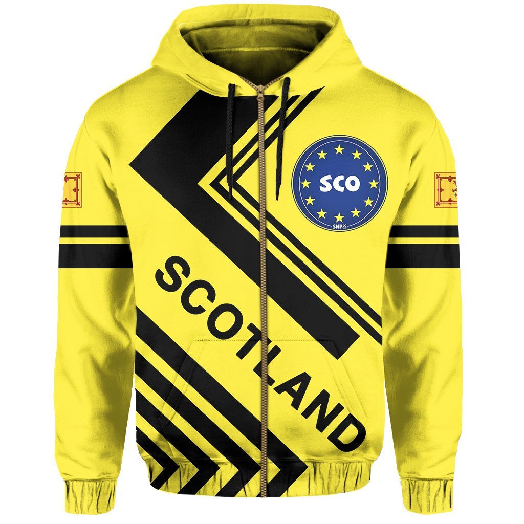 Scotland Hoodie Zip - Snp Style Yellow - Vibe Hoodie Shop