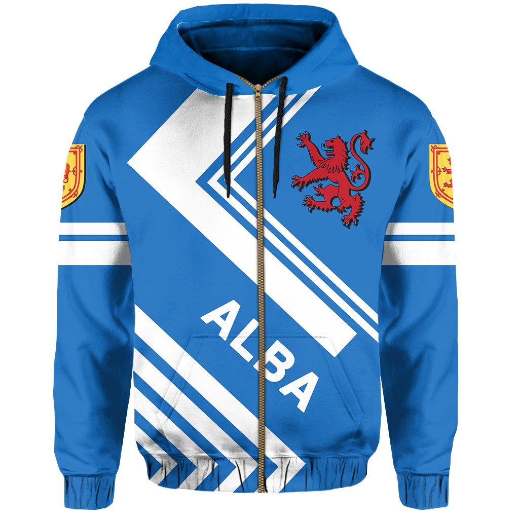 Scotland Hoodie Zip - Flag European Nations Style - Vibe Hoodie Shop