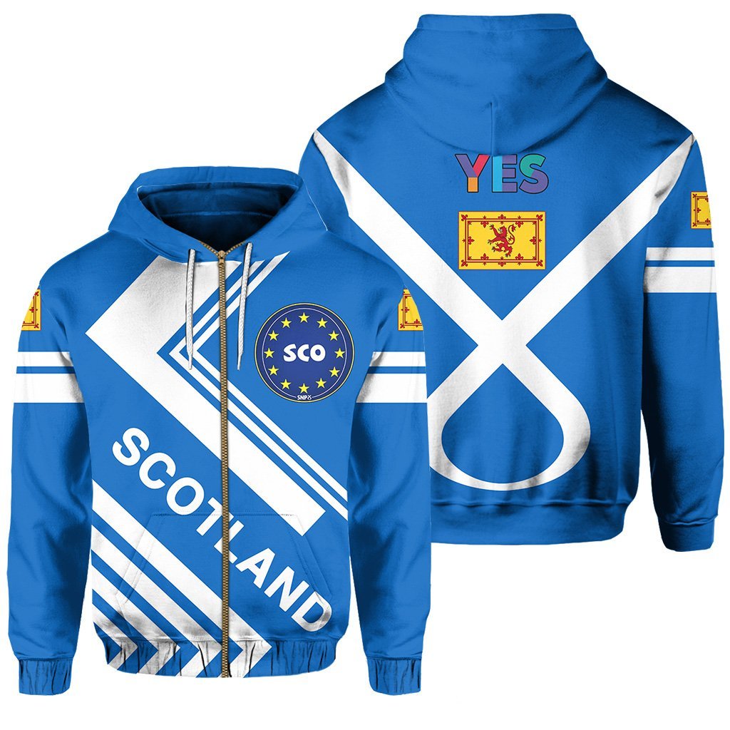 Scotland Hoodie Zip - Snp Style Blue - Vibe Hoodie Shop