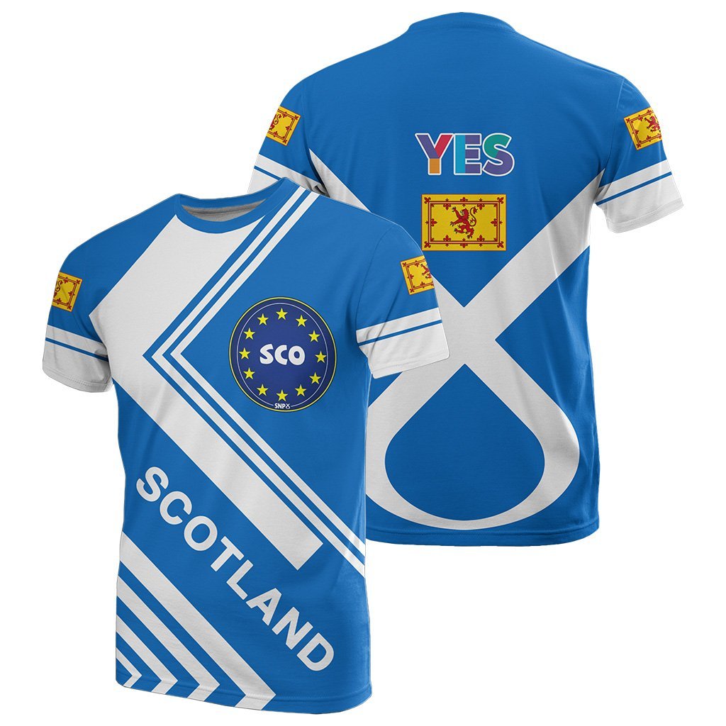 Scotland T shirt - SNP Style Blue - Vibe Hoodie Shop